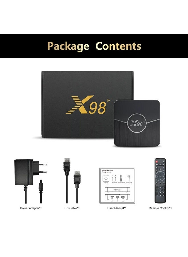 X98 Plus Android 11.0 4GB RAM 64GB ROM Amlogic S905W2 64-bit Quad Core with Dual Wi-Fi 2.4G/5.0G, BT 4.0/ 3D Ultra HD 8K/ H.265/ 100M LAN - Image 2