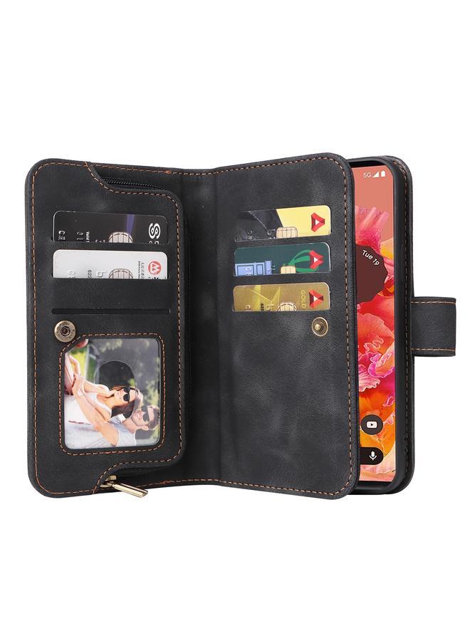 S-TOP Case For Google Pixel 6 Multifunctional Card Slot Zipper Wallet Leather Phone Case - Image 4