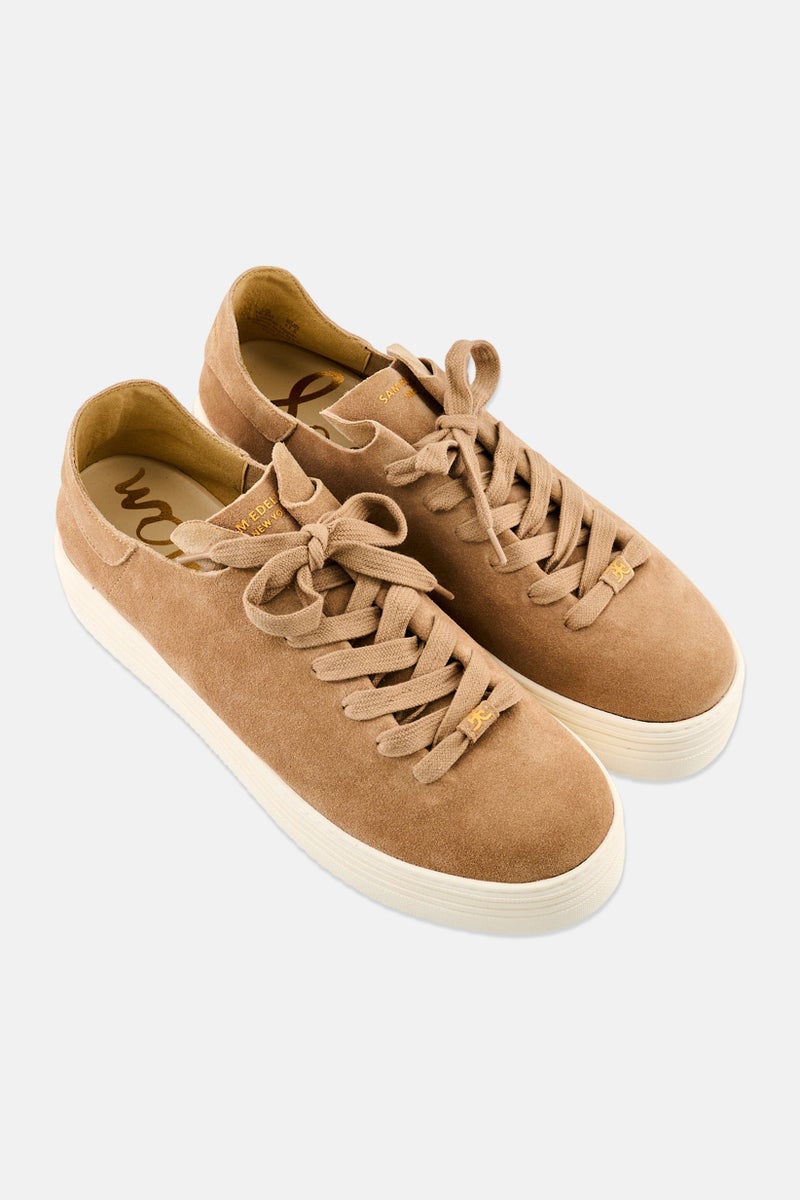 Sam Edelman Women Pippy Lace Up Casual Shoes, Taupe - Image 2