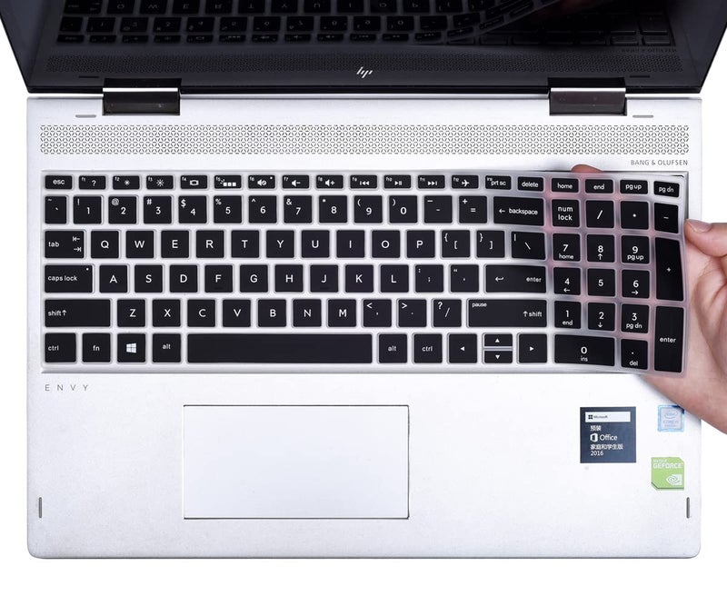 Saco Silicone Skin Keyboard Cover Compatible for 15.6" HP Spectre x360 15-CH011DX -Black - Image 1