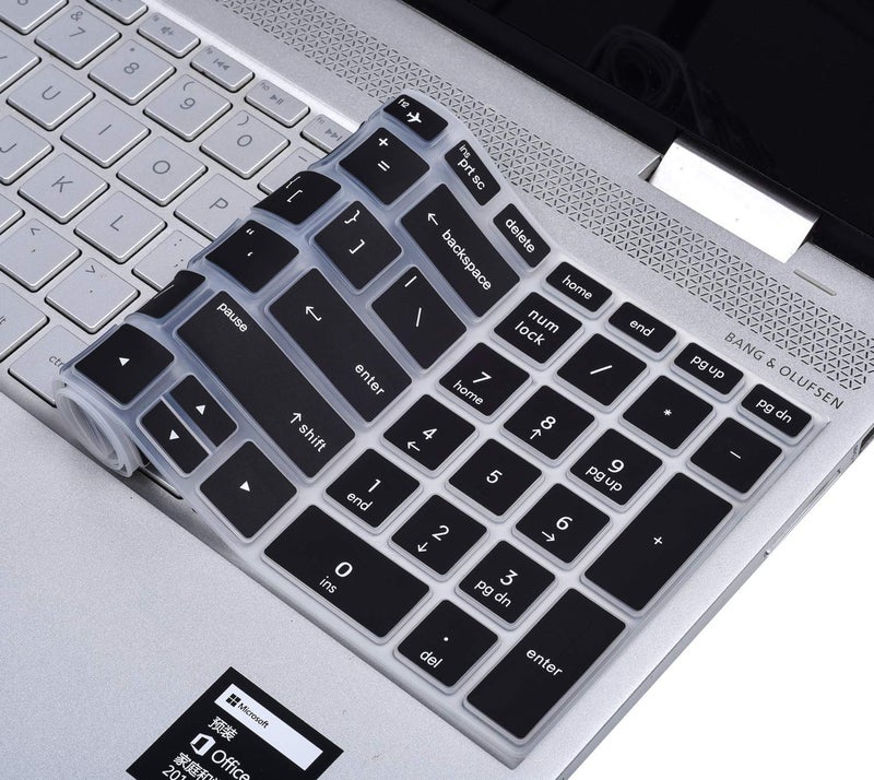 Saco Silicone Skin Keyboard Cover Compatible for 15.6" HP Spectre x360 15-CH011DX -Black - Image 5
