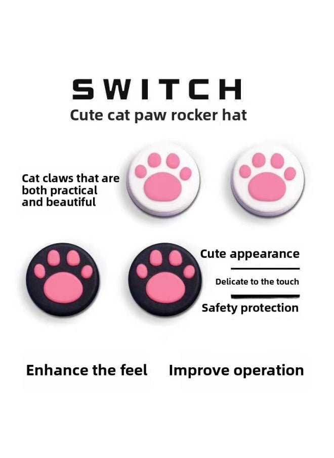 Generic - Black Warrior Controller Parts Cat Claw Joystick Cap Buttons Remote Sensing Hat Gamepad Accessories Switch PSP Essential-Product Color:Blue Claw With White Background 1 - Image 1
