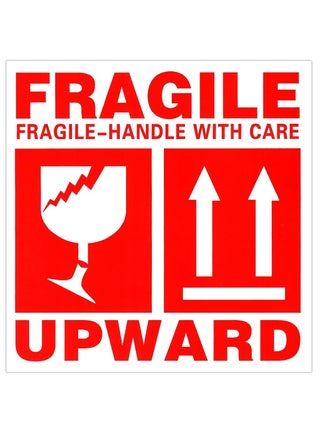 54pc Large Fragile Stickers 10 x 10cm, Handle With Care Upward Warning Labels For Safe Shipping Packing Boxes Luggage - pzsku/Z9300AC89C92ED6333459Z/45/_/1718714436/dae6ab4e-601f-4517-b1c0-aaaa482e0c1e