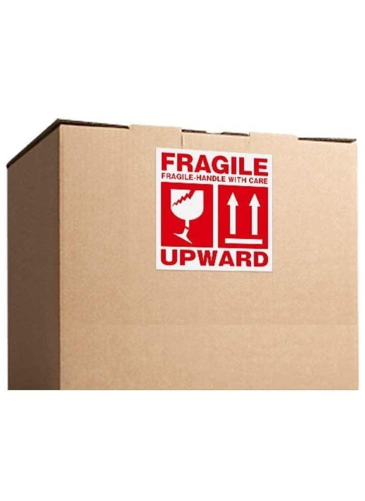 Rubik - 54pc Large Fragile Stickers 10 x 10cm, Handle With Care Upward Warning Labels For Safe Shipping Packing Boxes Luggage - Image 1