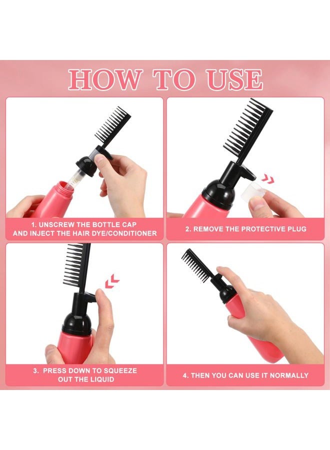 OSALADI 2pcs Root Comb Hair Dye Bottle Hair Coloring Dispensing Bottle Hair Dye Bottle Applicator for Home Salon - Image 4