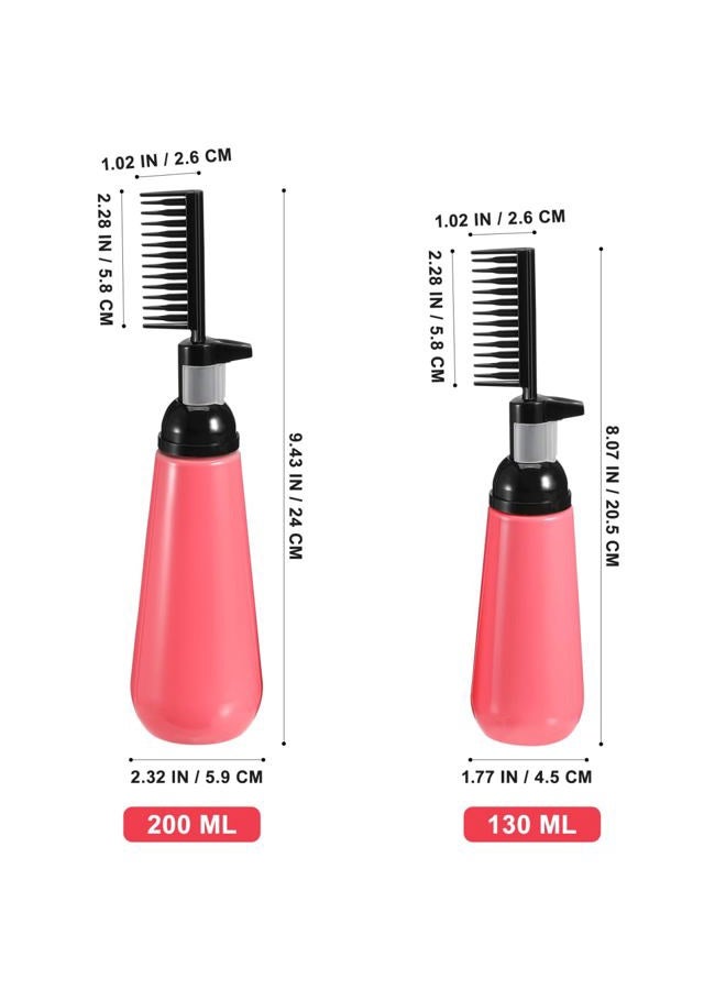 OSALADI 2pcs Root Comb Hair Dye Bottle Hair Coloring Dispensing Bottle Hair Dye Bottle Applicator for Home Salon - Image 2