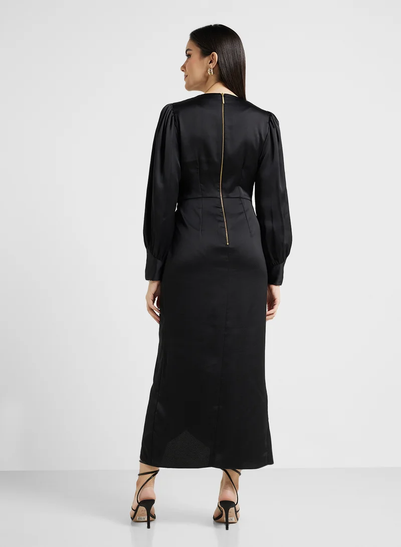 Closet London Belted Tulip Midi Dress