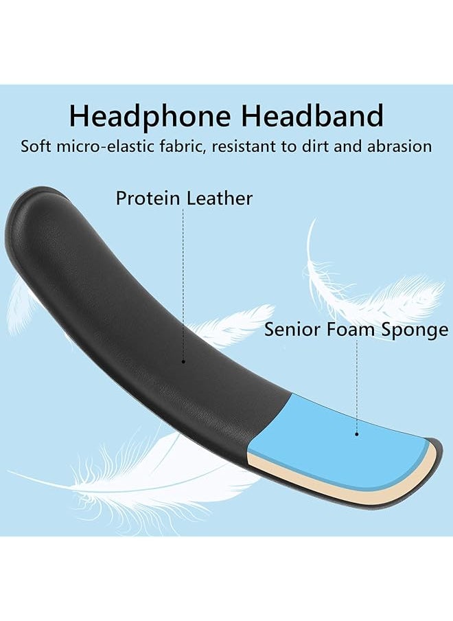 erorex Hook And Loop Headband Cover + Headband Pad Set Headband Protector With Zipper Closure Diy Installation No Tool Needed Compatible With Medium Sized Headphones Protein Leather Black  - Image 5