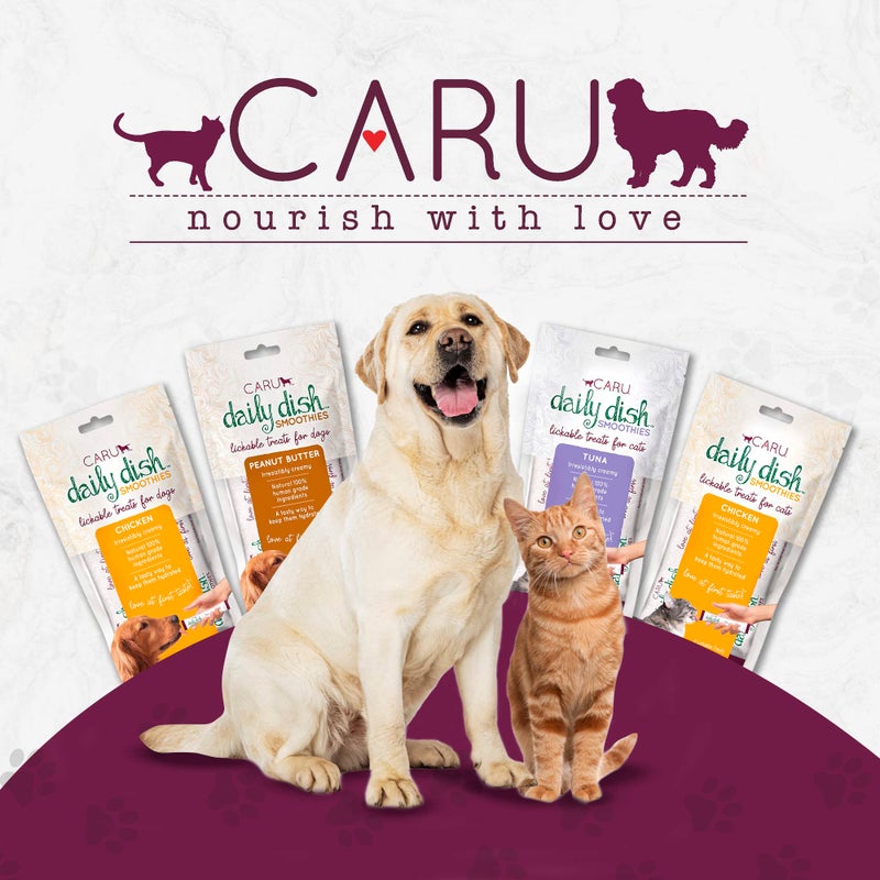 CARU - Daily Dish Smoothies - Lickable Peanut Butter Treat - 4 pack, 0.5 oz tubes - Image 3