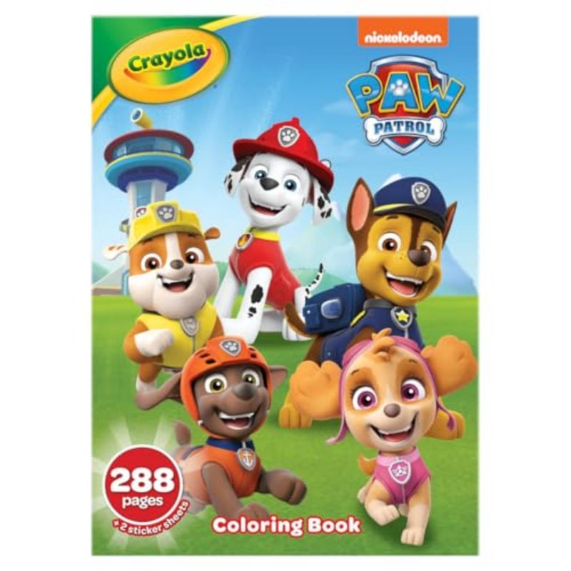 Crayola Paw Patrol Coloring Book with Stickers, Gift for Kids, 288 Pages, Ages 3, 4, 5, 6 - Image 1