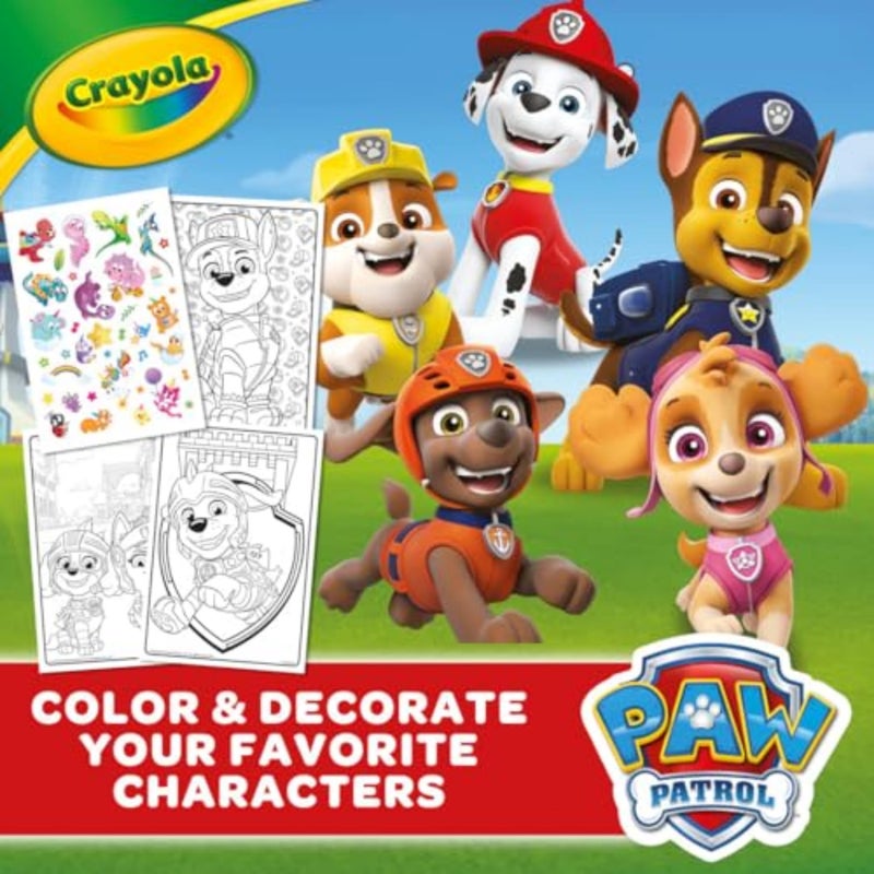 Crayola Paw Patrol Coloring Book with Stickers, Gift for Kids, 288 Pages, Ages 3, 4, 5, 6 - Image 4