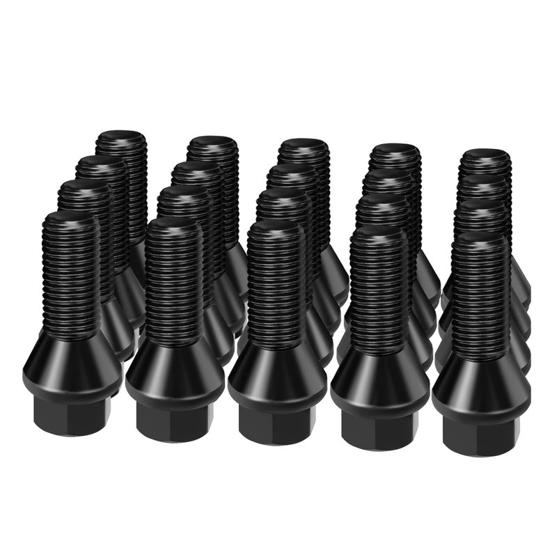 dynofit Store 14x1.5 Lug Bolts Compatible with Audi,27mm Shank 52mm Tall Conical Seat Aftermarket Wheel Bolts for A1 A2 A3 A4 A8 S1 S2 S3 S4 S7 S8, Fit CC Golf Jetta Lavida Se Boxster Cayman Macan Panamera - Image 1