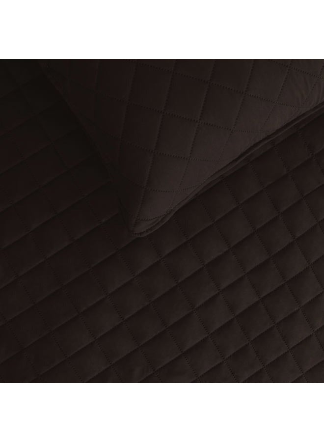 Easy-Going Full/Queen Size Reversible Quilt Set with 1 Quilt and 2 Pillow Shams, Soft Bed Quilt Cover, Water Resistant Lightweight Microfiber Bedspread, Stain Resistant, Chocolate/Beige - Image 3