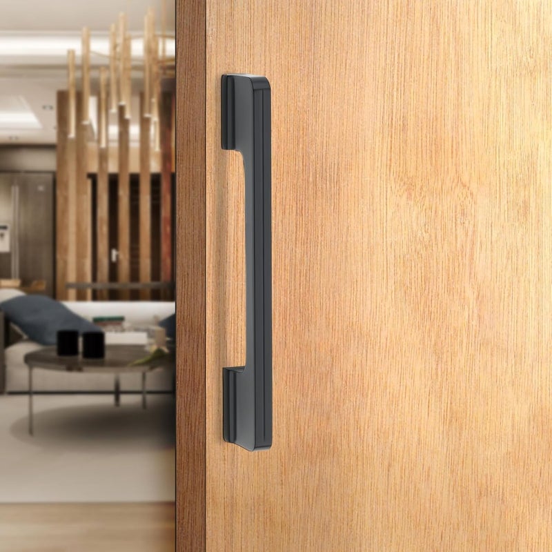HARMONUS Fancy Aluminium Kitchen Cabinet HandlePull HandleDoor HandleDrawer HandleGlossy Black Finish Aluminium Alloy 36 INCH 2 PCS HCBLACKSAC43236 INCH - Image 4