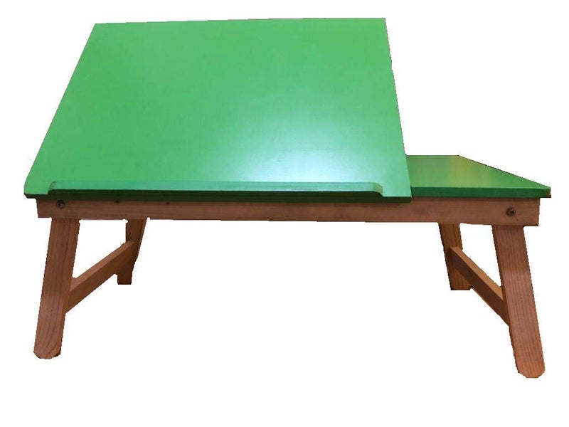 ORRIL ORRIL Laptop Table Made of Wood Read Write Study Bed Table for Kids and Adult Multipurpose Wooden Foldable Laptop TableMake in India Green 