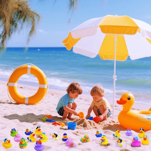 Yomwet Rubber Ducks Toy Duckies for KidsBaby Bath Toys Toddlers Floater Duck Showers AccessoriesClassroom Halloween Birthday Showers Time Party Favors Swimming Pool Toy Decoration Gift 12 Pack - Image 5