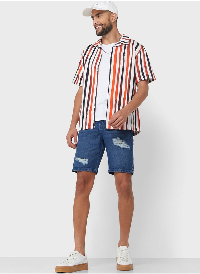 Seventy Five - All Over Printed Reverse Collar Shirts - Image 1