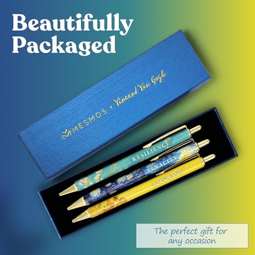 MESMOS 3pc Van Gogh Fancy Pen Set, Nice Cute Luxury Aesthetic Pens for Women Journaling, Pretty Luxury Office Journaling Journal Pens Women - Image 5
