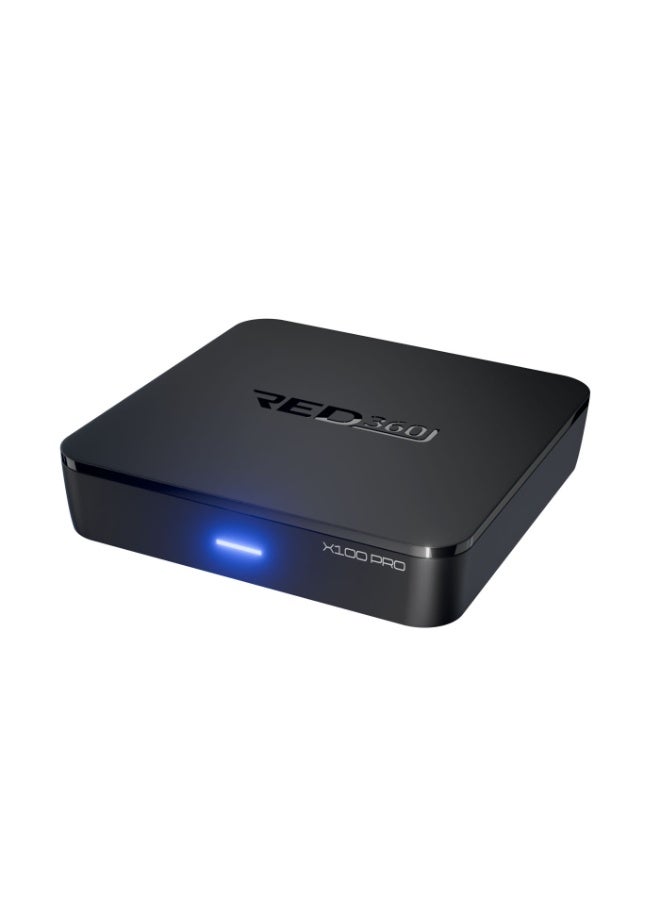 ريدلاين جهاز RED360 X100 Pro Google TV – بدقة 4K Ultra HD مع صوت Dolby، واي فاي ثنائي النطاق، 2 جيجا رام، 16 جيجا تخزين، بلوتوث، Google Cast، دعم Netflix و YouTube و Disney+ و Prime Video - Image 1