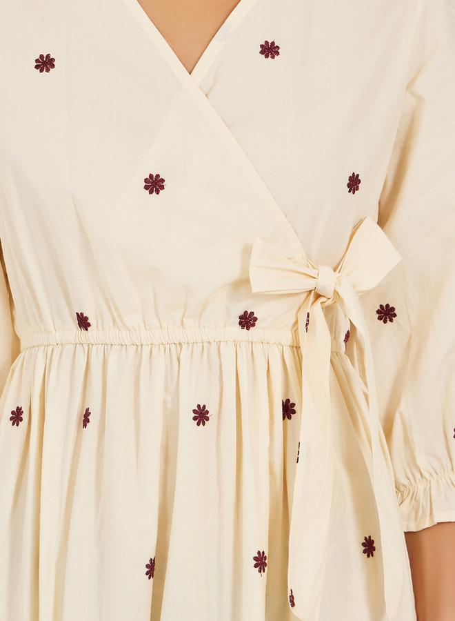 ستايلي فستان ميدي مطرز - Image 4