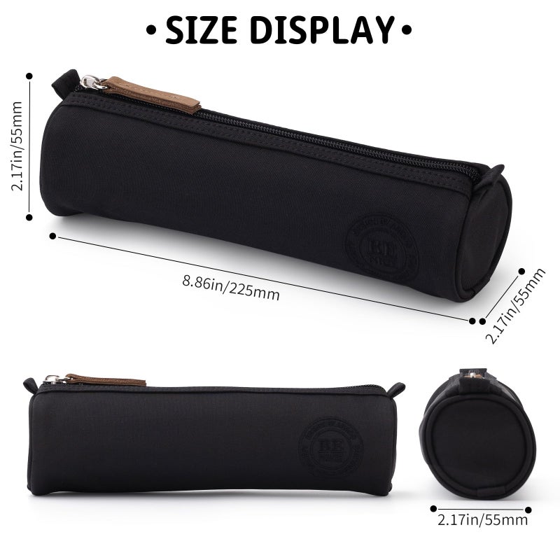 EASTHILL Small Pencil Case Pencil Pouch Stationery Pen Bag Office Supplies for Girls Women-Black - Image 4