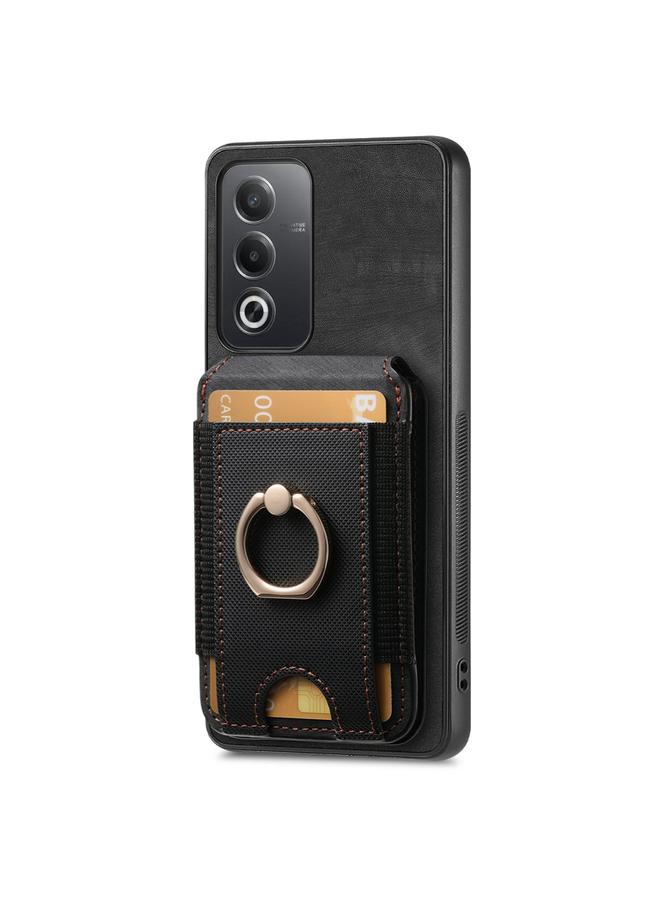 اس-توب جراب هاتف OPPO Reno6 5G بتصميم كلاسيكي مع حامل مغناطيسي قابل للفصل وحقيبة بطاقات من الجلد - Image 2