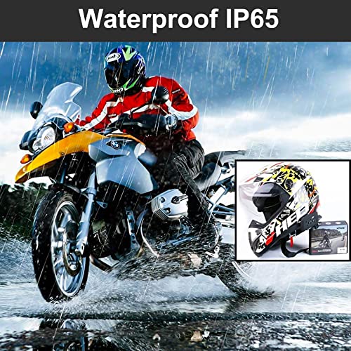 EJEAS V6 Motorcycle Bluetooth Headset, 2 Riders Motorcycle Intercom Helmet Communication System with Noise Reduction and Bluetooth 5.1 for Motorcycling Skiing and Climbing (1 Pack) - Image 4