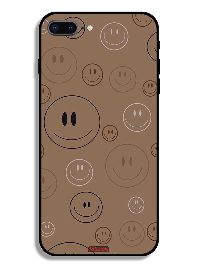 Tolwak Apple iPhone 8 Plus Protective Case Smiley Faces Pattern - Image 2