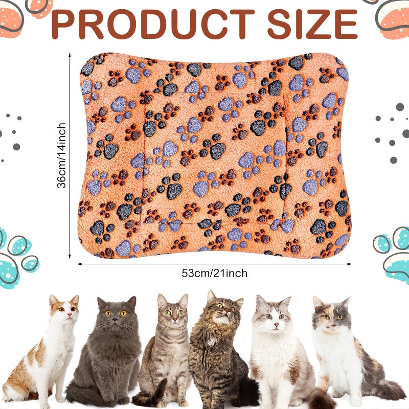 Tuanse 4 Pack Ultra Soft Dog Cat Bed Mat Small Animal Guinea Pig Bed with Cute Print Reversible Fleece Dog Crate Kennel Pad Cozy Washable Thickened Hamster Pet Beds Mat(21 x 14 Inches,Vivid Color) - Image 3