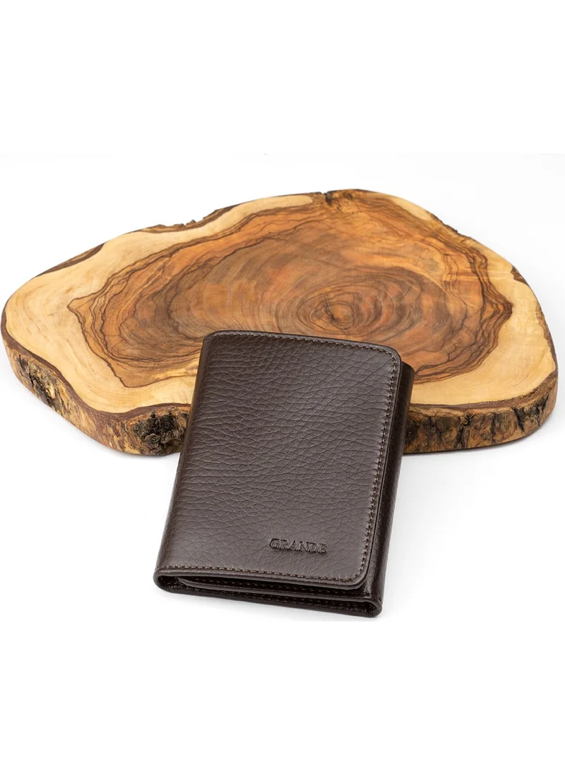 جراندي 1414 Genuine Leather Magnetic Personalized Men's Wallet