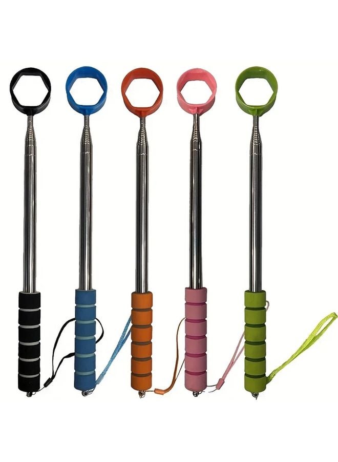 أداة التقاط كرات الجولف القابلة للسحب 9 أقدام، قابض من الفولاذ المقاوم للصدأ، سير قابل للتعديل باللون البرتقالي - Image 2