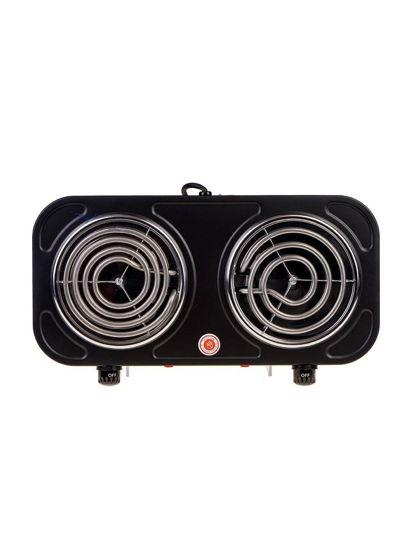 دينكس لوح تسخين مزدوج الملف، لوح تسخين، موقد كهربائي محمول مزدوج الشعلات بقوة 2000 وات، موقد خفيف الوزن من الفولاذ المقاوم للصدأ 220 فولت للمطبخ والتخييم - Image 5