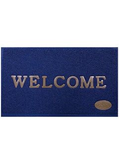 Kuber Industries Pvc Anti Skid Welcome Door Mat Blue Ctltc11177 Large Rectangle 58 X 38 Cm  - Image 2
