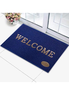 Kuber Industries Pvc Anti Skid Welcome Door Mat Blue Ctltc11177 Large Rectangle 58 X 38 Cm  - Image 4