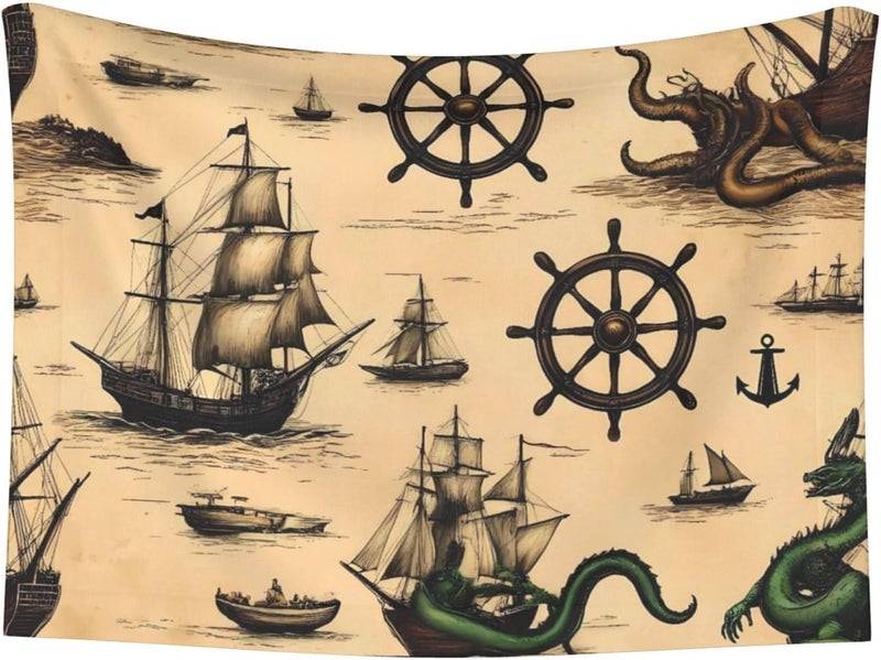 Vintag Ancient Sailboats Print Dog Blanket Super Soft Pet Blanket (sizename) Velvet Double Sided Blankets Protection Couch for Dog Puppy Cat - Image 1