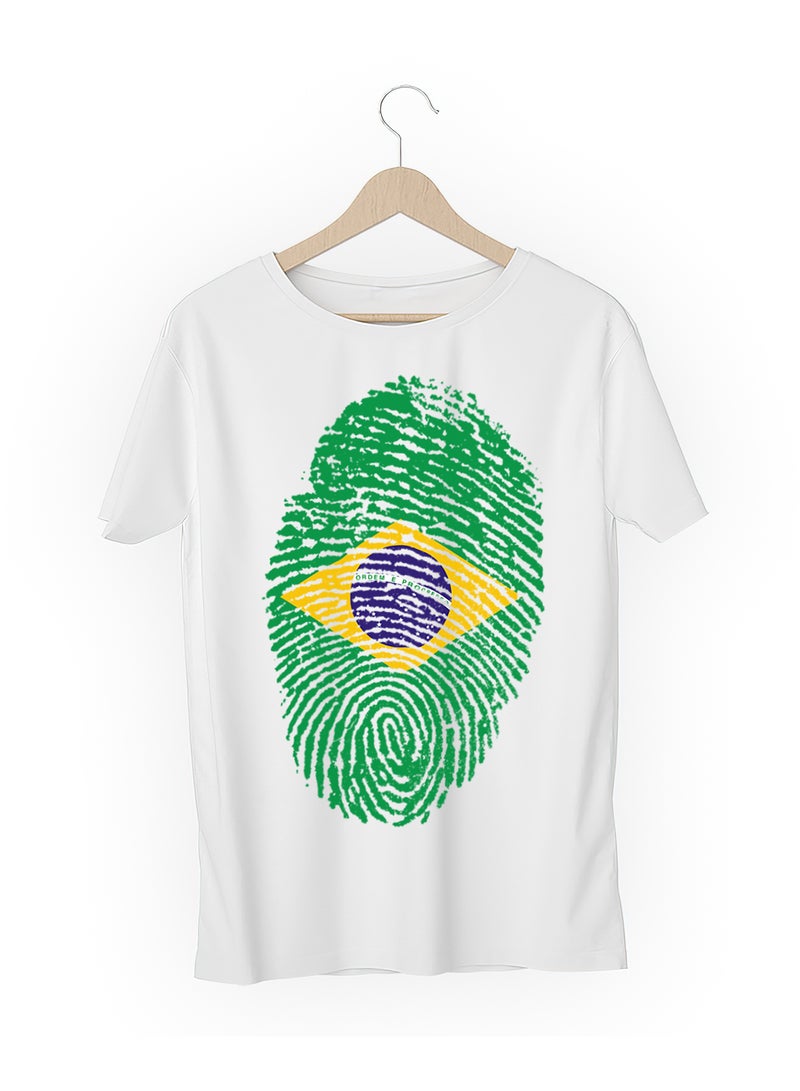 Fashion World Cotton T-shirt Printed with High-quality Brazil
