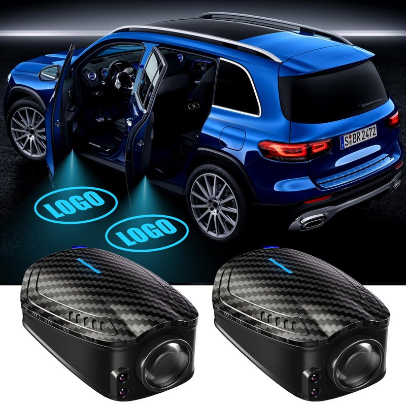 SPOBODY 2PCS Car Door Light Projector Led Car Door Projector Rechargeable HD Car Welcome Courtesy Ghost Shadow Lamp Fit for All Cars for toooyot - Image 2