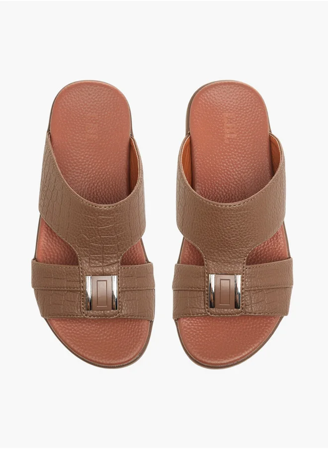 ال بي ال من شو اكسبرس Metal Accent Slip-On Arabic Sandals