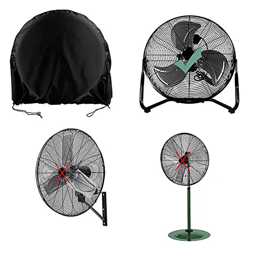 ZUYYON Industrial Fan Cover Waterproof Dustproof Outdoor Fan Cover for 18"&20" Industrial Floor Fan Heavy Duty High Velocity Floor Fan Covers(Black) - Image 4