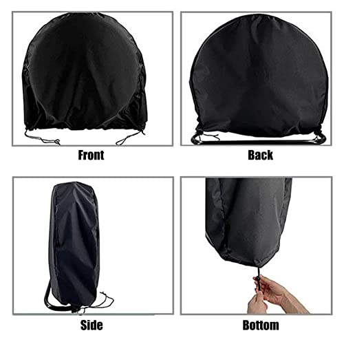 ZUYYON Industrial Fan Cover Waterproof Dustproof Outdoor Fan Cover for 18"&20" Industrial Floor Fan Heavy Duty High Velocity Floor Fan Covers(Black) - Image 3