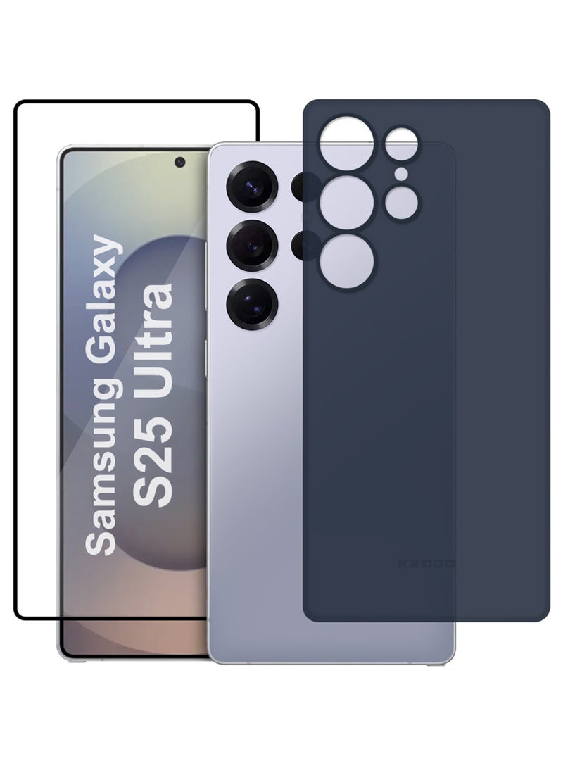 CATANES 2Packs Case for Galaxy S25 Ultra Air Skin Case All Around Full Protection Ultra Slim 0.3mm Thickness 4g Feather Weight with 3D Screen Protector - Blue - Image 1