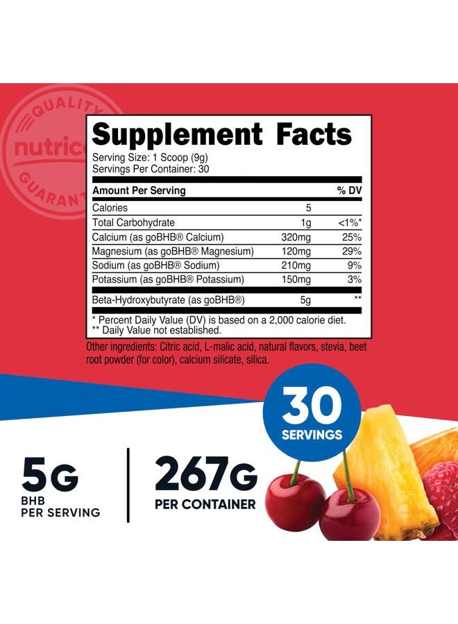 Nutricost خليط مشروبات ملح BHB (30 حصة، بنكهة فواكه البونش) (5 جرام BHB لكل حصة) - 0 جرام سكر إجمالي، منتج نباتي - Image 2