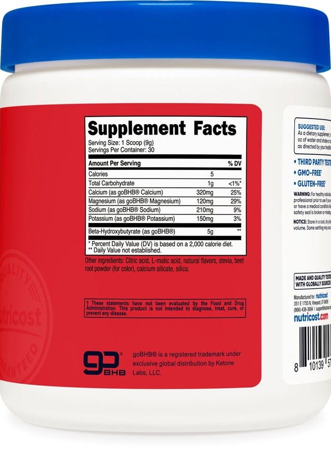 Nutricost خليط مشروبات ملح BHB (30 حصة، بنكهة فواكه البونش) (5 جرام BHB لكل حصة) - 0 جرام سكر إجمالي، منتج نباتي - Image 5