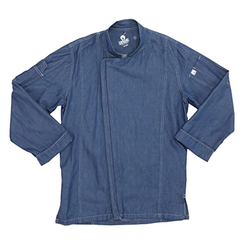 Chef Works Men's Gramercy Denim Chef Coat, Indigo Blue, XX-Large - Image 4