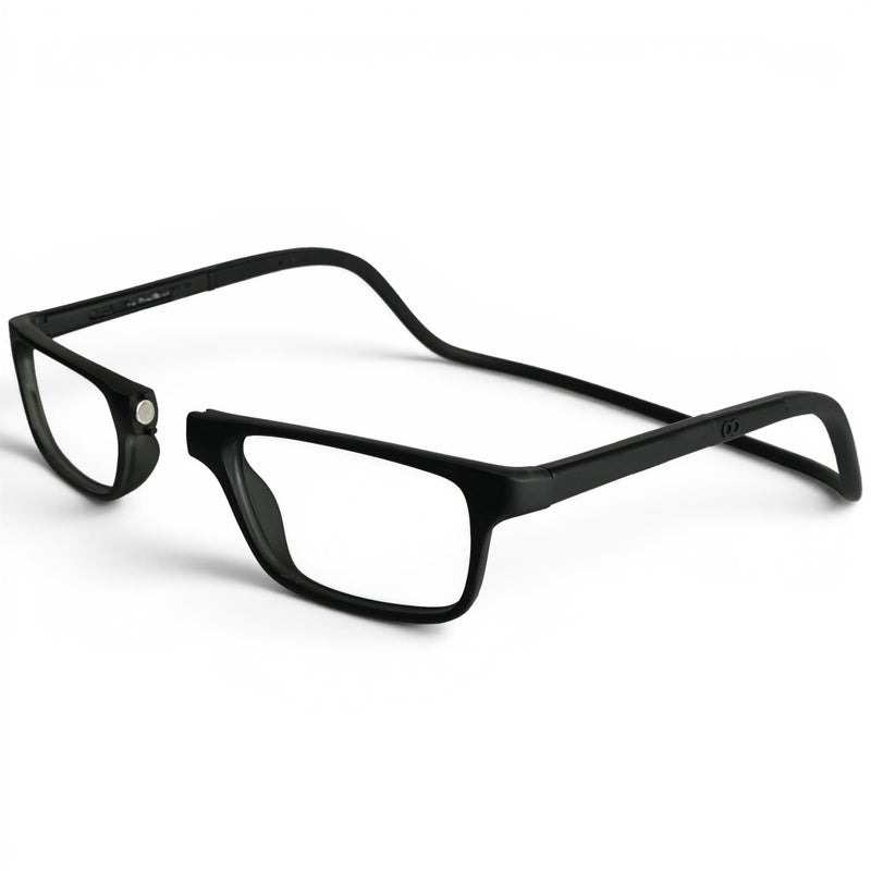 Clic Magnetic Reading Glasses Adjustable Neck Hanging Readers Secure Fit with Soft Headband Nashi SXL Black 100 - Image 2