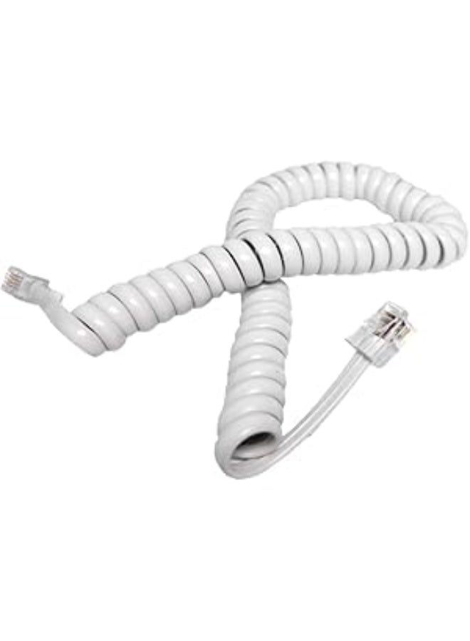 1.5m White Telephone Cord