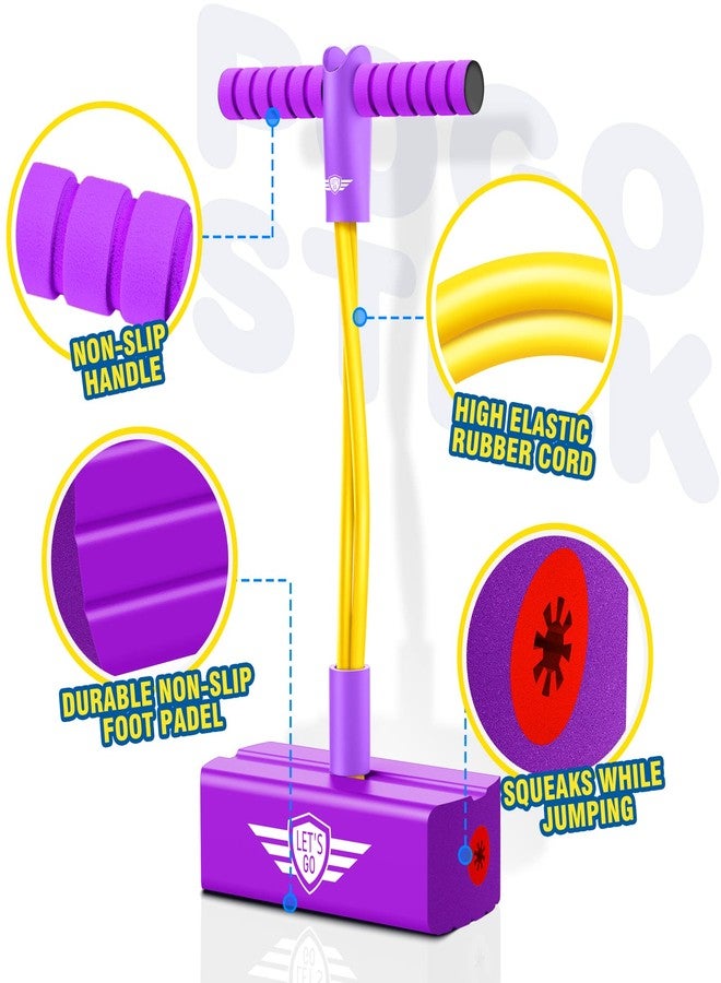 CUUGO LET'S GO! CG Foam Pogo Jumper for Kids, Toys for 3-12 Years Old Boys Girls Pogo Stick Outdoor Toys Gifts for 3-12 Year Old Boy Girl Fun Toys Christmas Birthday Gifts Stocking Stuffers（Purple） - Image 4