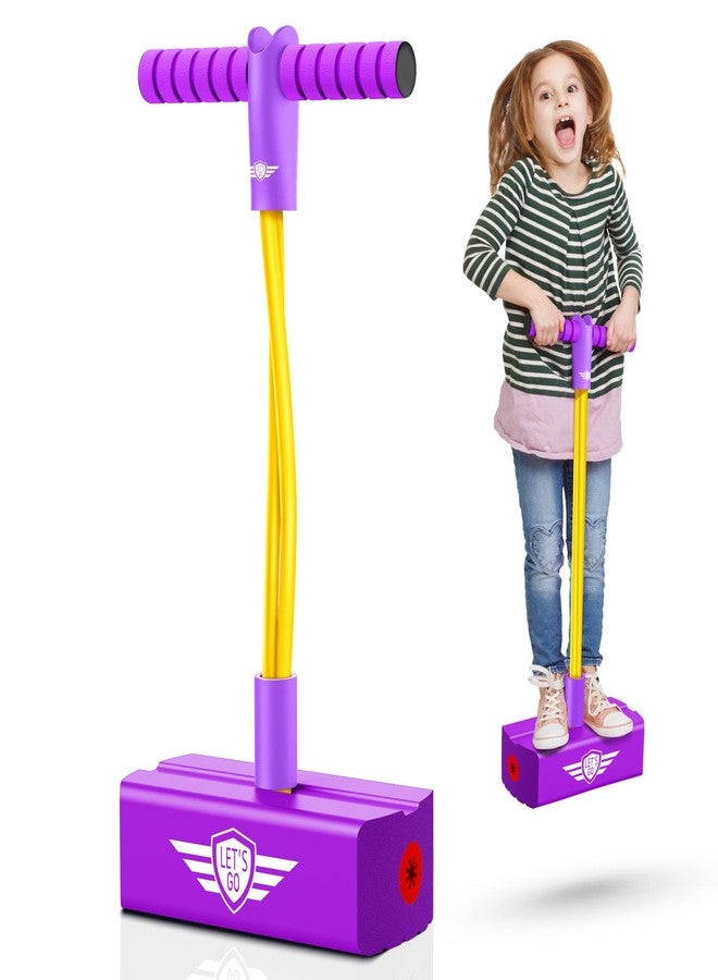 CUUGO LET'S GO! CG Foam Pogo Jumper for Kids, Toys for 3-12 Years Old Boys Girls Pogo Stick Outdoor Toys Gifts for 3-12 Year Old Boy Girl Fun Toys Christmas Birthday Gifts Stocking Stuffers（Purple） - Image 1