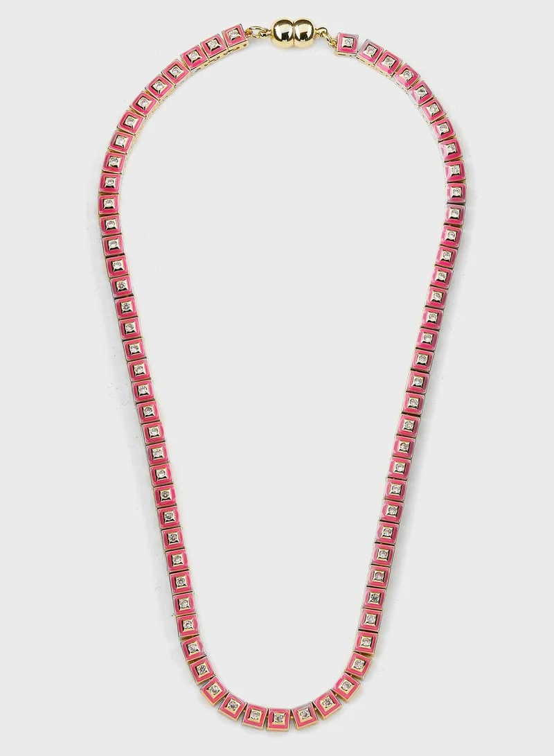 LUV AJ Pyramid Stud Long Necklaces