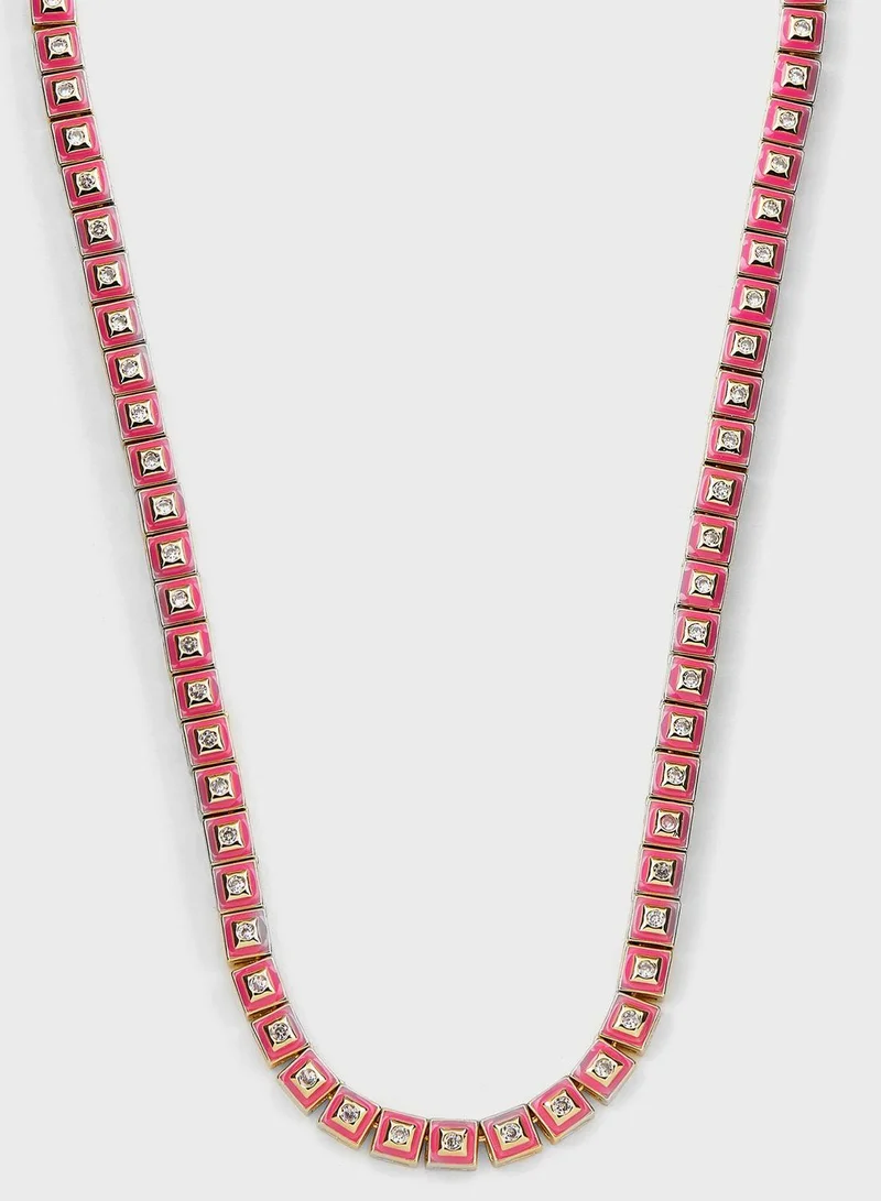 LUV AJ Pyramid Stud Long Necklaces
